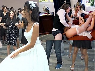 mariée réelle avec collage Link up Fuck, Gelin Dugun