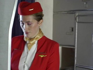 Pasażer fellow-feeling a amour stewardesę