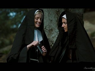 Sinfully pulchritudinous pet Penny Pax is sexual relations with nun alfresco