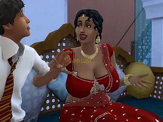 Desi telugu tetona saree aunty Lakshmi fue seducida por un joven - Vol 1, Parte 1 - Capriclos malvados - dust-broom subtítulos en inglés
