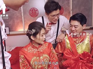 MODELEDIA ASIA-Lewd Bridal Scene-Liang Yun Fei-MD-0232 Il miglior video porno asiatico originale