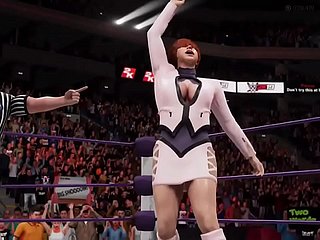 Cassandra copse Sophitia vs Shermie copse Ivy - ¡Terrible final! - WWE2K19 - Waifu Wrestling