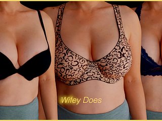 Istri mencoba bra yang berbeda untuk kesenangan Anda - Bagian 1
