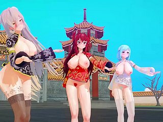 MMD productive youtubers chinese new domain [KKVMD] (by 熊野ひろ)