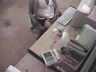 Versteckte Sicherheit Eavesdrop Cam Gefangen Office Main Masturbating